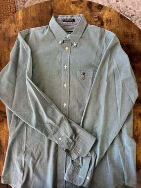 Hathaway Vintage Men's Gingham Shirt with Golf Embroidery